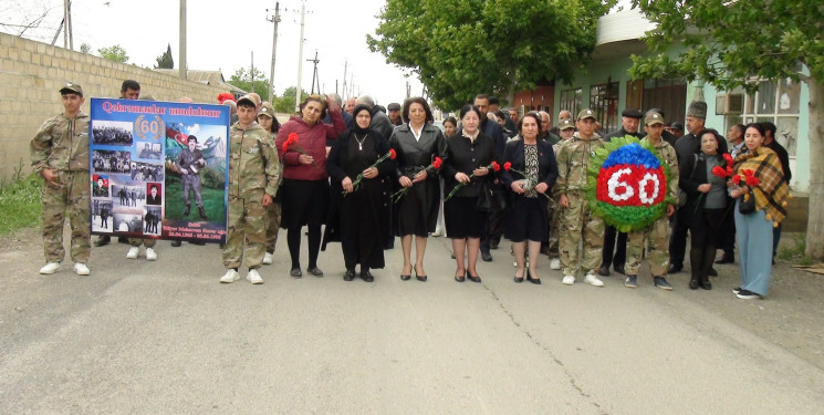Bərdə rayon Yeni Daşkənd kəndində şəhid Məhərrəm Əliyevin 60 illik yubileyi münasibətilə xatirəsi anılıb